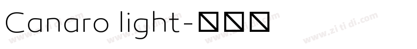 Canaro light字体转换